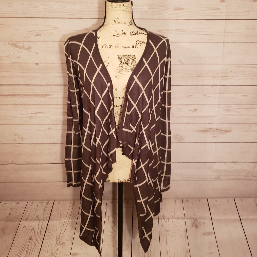 NWT pink clover small grey striped cardigan